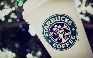 Starbucks cup logo tree lights - morning free wallpaper