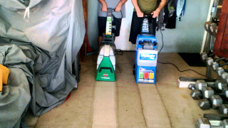 Two men standing room vacuum - floor free wallpaper