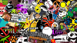 Stickers wall black white background - sticker free wallpaper
