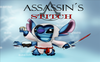 Cartoon character knife dice holding - a cross stitch free wallpaper