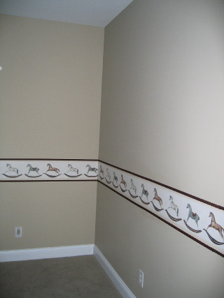 Horse dog border room interior - anne rigney free wallpaper
