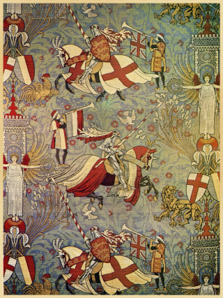Knights battle horseback painting artwork - a silk screen free wallpaper