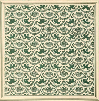 Green white pattern leaves flowers - a white border free wallpaper