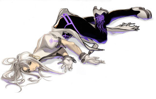 Woman falling ground legs spread - her knee free wallpaper