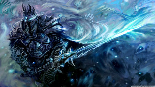 Man armor sword sky stars - dark fantasy art free wallpaper