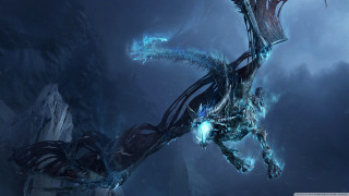 Dragon flying sky background clouds 2 - its wing free wallpaper