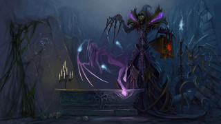 Demonic creature cave lantern light - a cave free wallpaper