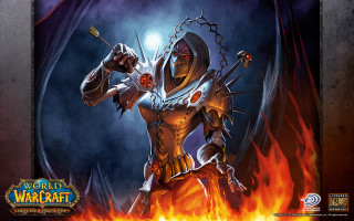 Woman costume sword flame hand 2 - a sword and a flame free wallpaper