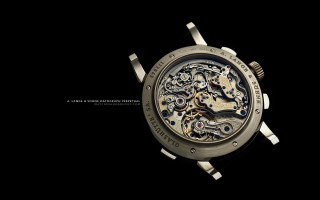 Black background white watch face - a watch free wallpaper