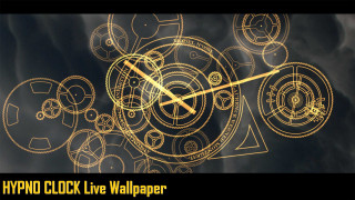 Golden clock black background yellow - high detail 8 k free wallpaper