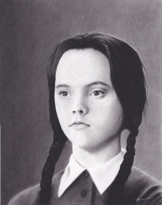 Black white girl braids shirt - a charcoal drawing free wallpaper