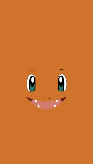 Cartoon face big smile orange 2 - an orange background free wallpaper