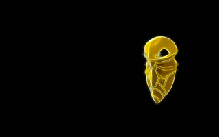 Yellow mask black background light 2 - against a black background free wallpaper