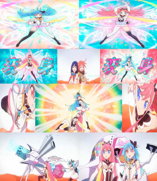 Anime characters colored hair diverse - sky free wallpaper