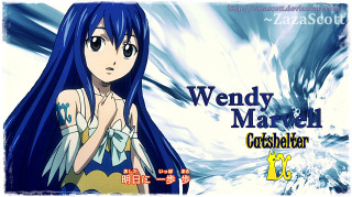 Anime character long blue hair - anime style free wallpaper