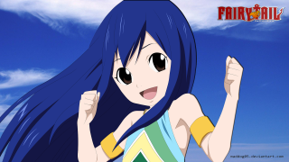 Bluehair girl posing anime outdoors - fantastic free wallpaper