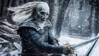 Woman wolfman sword snow forest - a sword in the snow free wallpaper