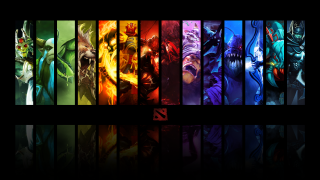 Colored characters row line different - a line free wallpaper