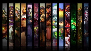 Characters costumes colorful diverse sizes - different character free wallpaper