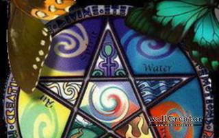 Colorful star butterfly caption - tarot card free wallpaper
