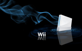 Wii game console smoke reflection - widescreen free wallpaper