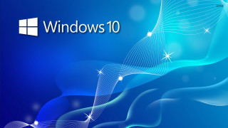 Blue background wave windows10 logo - felipe seade free wallpaper