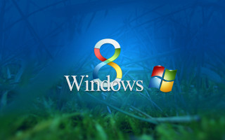Windows 8 blue background grass - felipe seade free wallpaper