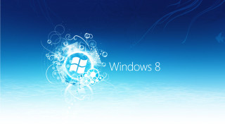 Blue background white blue logo - a blue swirl free wallpaper