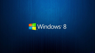 Blue background windows8 logo image - the window 8 logo free wallpaper
