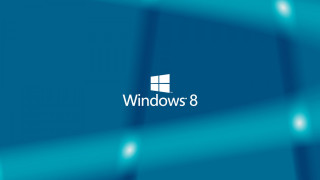 Blue background windows8 logo white 2 - the window 8 logo free wallpaper