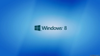 Blue background windows 8 logo 4 - the middle of the image free wallpaper
