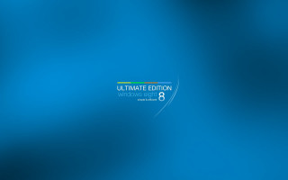 Blue blurry background ultimate edition - a white clock free wallpaper
