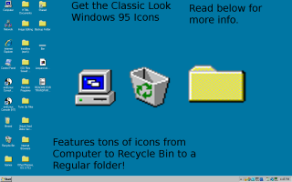 Computer screen icons textbox windows95 - classic free wallpaper