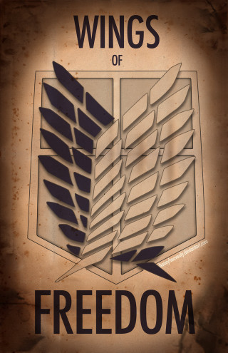 Wings of freedom sign - poster free wallpaper