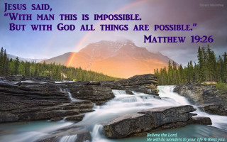 Rainbow waterfall bibleverse jesus inspirational - jesus free wallpaper