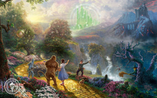 Wizard family forest castle distance - drew struzan free wallpaper
