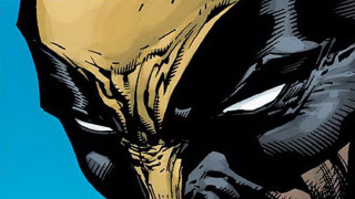 Batman closeup blue sky yellow - a yellow mask free wallpaper