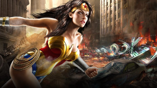 Woman wonder costume sword city - a sword in front free wallpaper for desktop