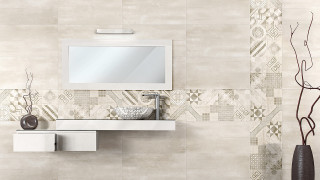 Bathroom corner sink mirror vase - a bathroom free wallpaper