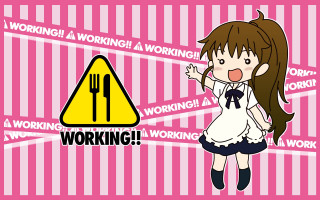 Girl sign working fork knife 2 - wrong free wallpaper