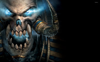 Demonic monster blue eyes large - a large mouth free wallpaper
