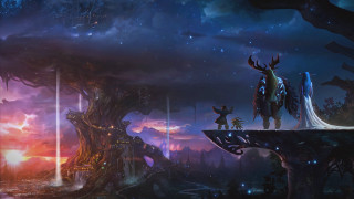 Man horse forest tree painting - a painting of a man free wallpaper