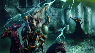 Demonic horse ally demon glowing - a dark alley free wallpaper