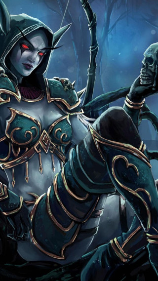 Woman costume bow demon woods - fantasy art free wallpaper