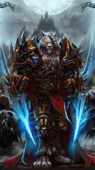 Warcraft demon face blue eyes - a character free wallpaper