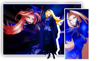 Anime girls longhair blueeyes blackoutfit - inspired free wallpaper