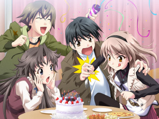 People table cake group celebration - a cake free wallpaper