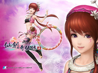 Girl pinkhat snake flower portrait - aaa game free wallpaper