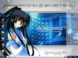 Desktop anime character windows xp - a desktop computer screen free wallpaper