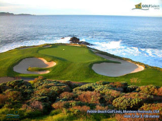 Golf course ocean view left - left free wallpaper